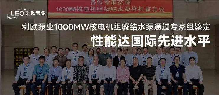 性能達國際先進水平 | 利歐泵業1000MW核電機組凝結水泵通過中通協專家組鑒定